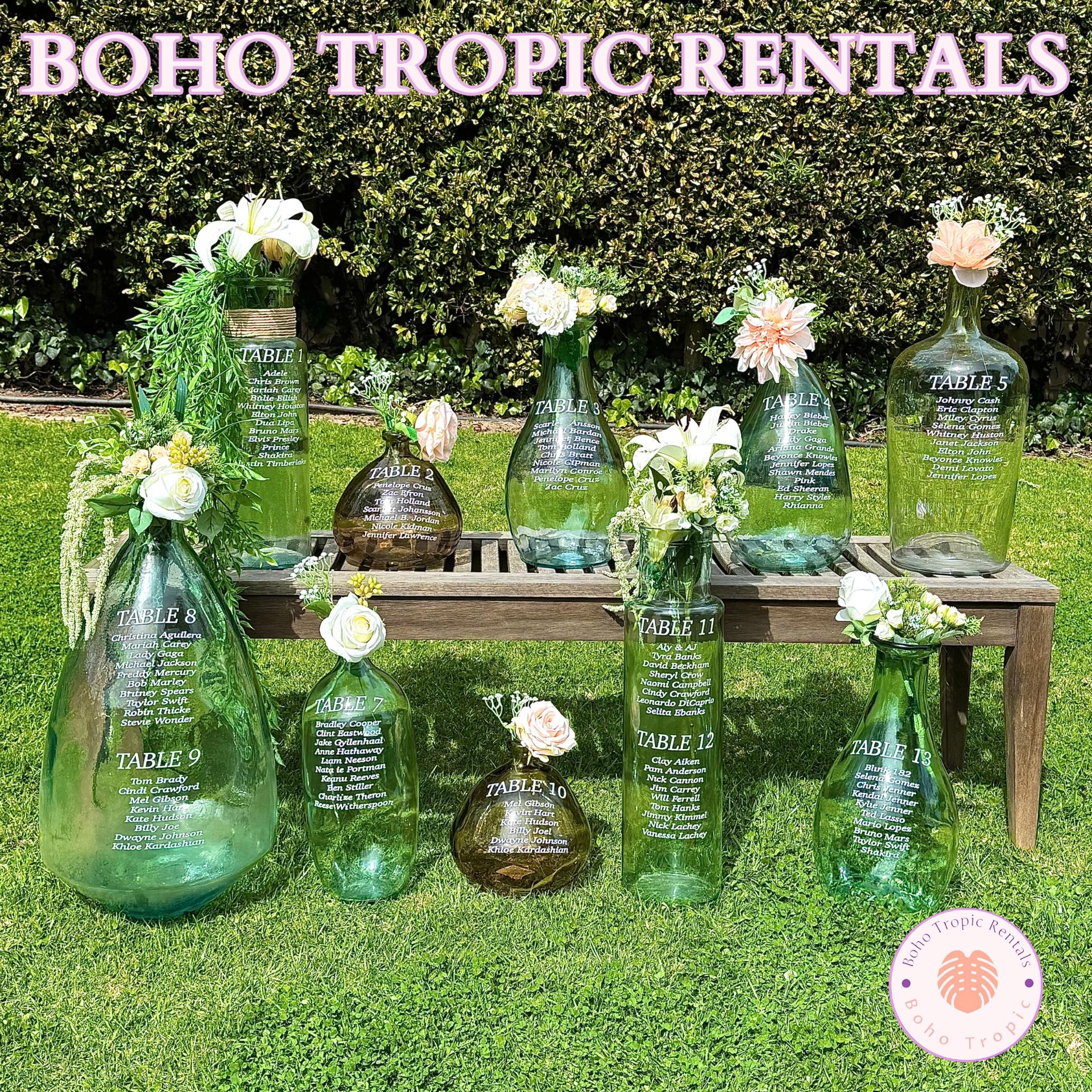 Glass Vase Seating Chart