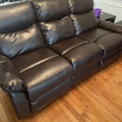 Faux Leather Couch