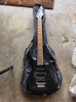 Whale Guitar-Black w/Paua inlay