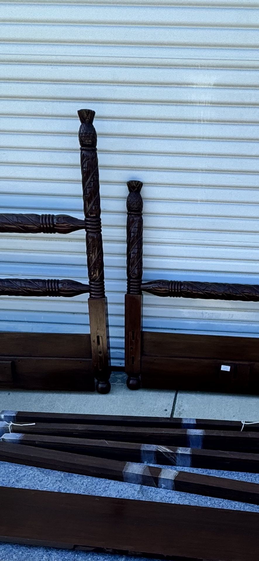 Mahogany Poster Bed Cal King MSR Bed Makers. First $1600 gets it. Awesome bed!
