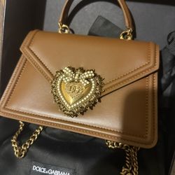 Dolce And Gabbana Mini Leather Top Handle Handbag (new)