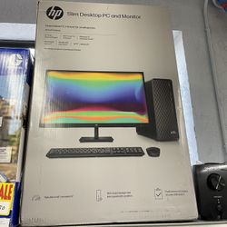 Hp Desktop Computer 27” Monitor Model: S01-PF2043WB ( 8gb MEMORY 512gb SSD HARD DRIVE) 