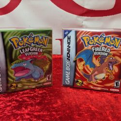 Pokemon FireRed & LeafGreen Authentic Game Boy Advance