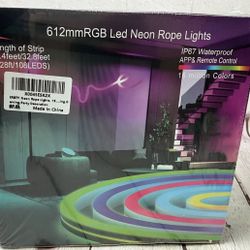 16.4ft/32.8ft LED Neon Rope Light 612mmRGB Waterproof, APP & Remote Control DIY Decor