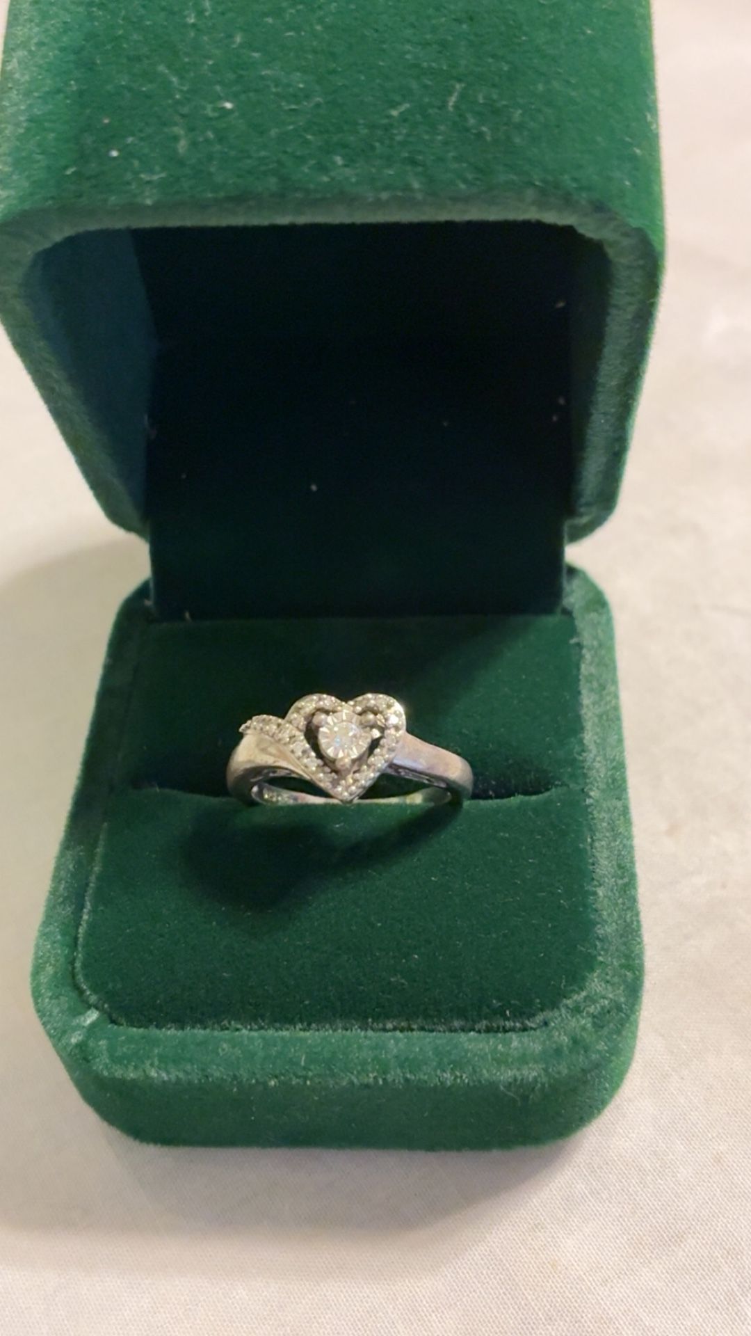 Full Silver Heart Ring (Without box)
