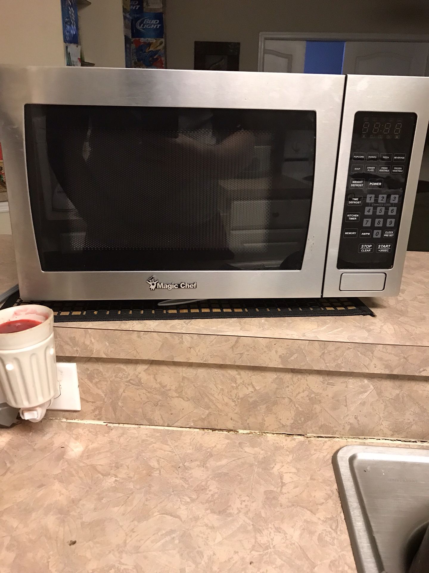 Stainless steel magic chef microwave