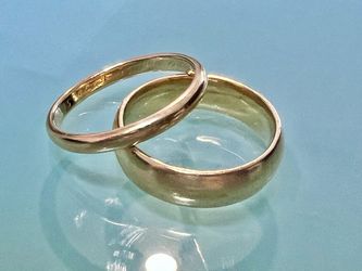 14KT Y/G Matching Wedding Bands 11.8g