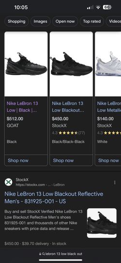 Lebron 13 Low Black Out