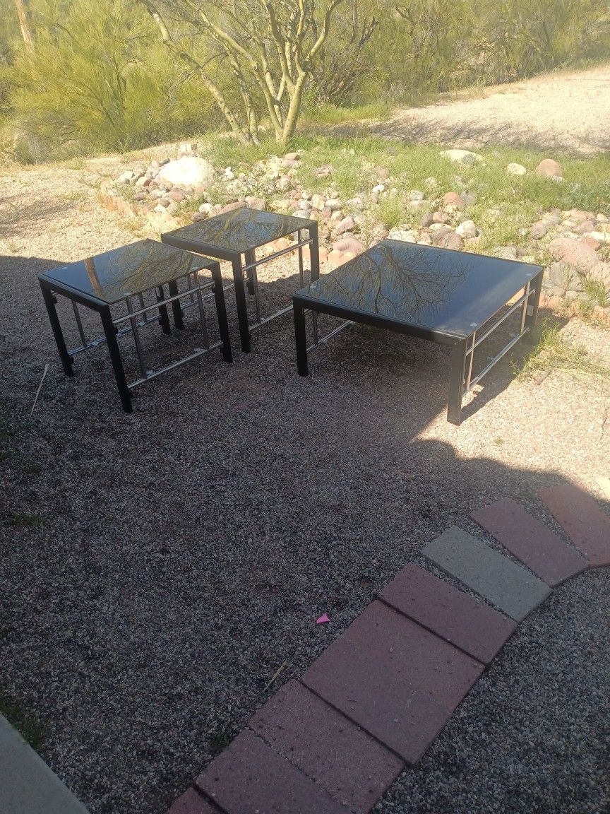 Black Tempered Glass Tables