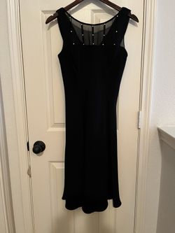 Black Gown With Crystal Accent On Top