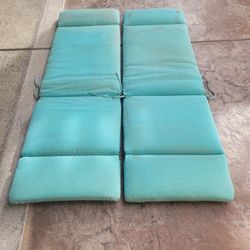 Chaise Lounge Cushions Blue Outdoor 