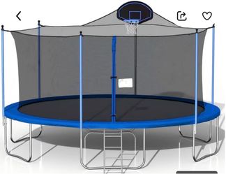 Large Trampoline Safety Net And Basket Ball Hoop