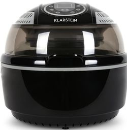 KLARSTEIN VitAir Turbo Hot Air Fryer, Reduced-Fat Frying, Baking, Grilling and Roasting, 9.6 qt Cooking Chamber, Rotisserie, 1400 Watts Halogen, Up to