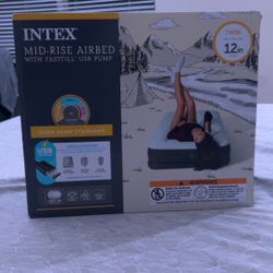 Brand New Intex Twin Air Mattress – Built-In USB Pump