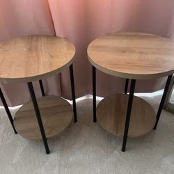2 Round Side Tables