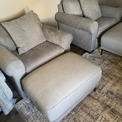 Arm Chairs And Ottomans