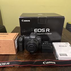 Canon EOS R Mirrorless Camera and Canon EF 50mm f/1.8 STM Lens