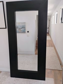 Black large mirror
