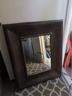 Wooden mirror