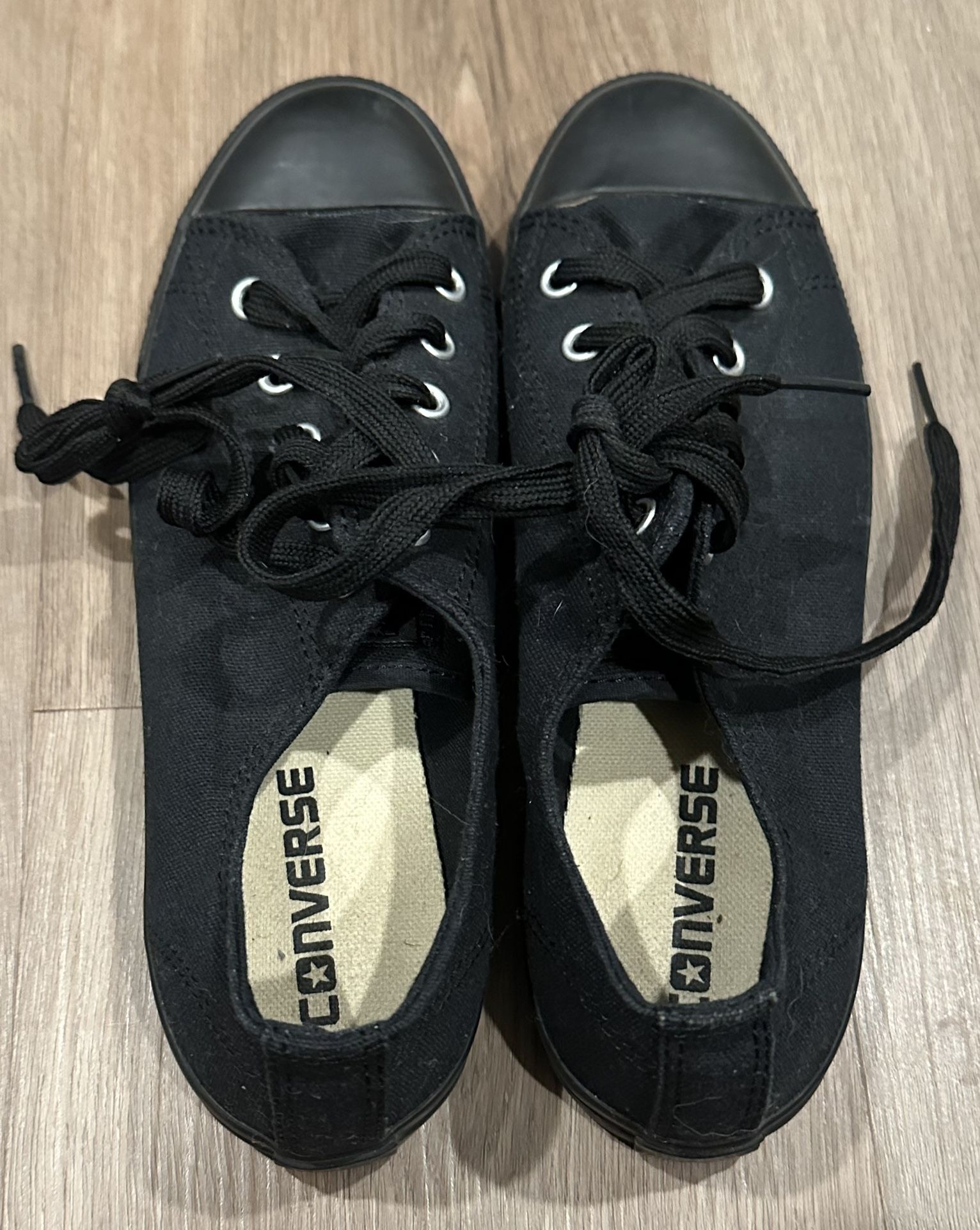 Converse All-Star Low Top Sneakers Women Sz 7 Black Lace Up Shoes