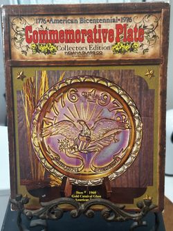 Vintage 1976 Indiana Glass American By Sentinel Plate