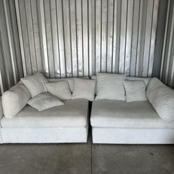 White/cream Sectional Couch 