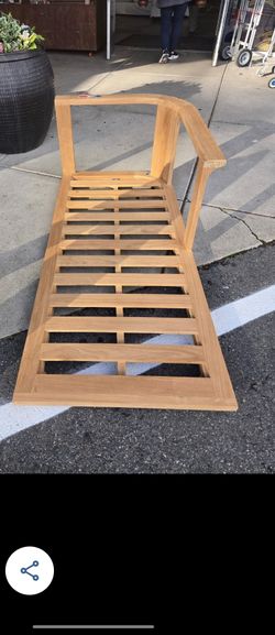 New teak wood chaise lounge (or daybed frame)
