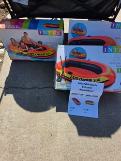 Inflatable Boat w/paddles (x3)- NEW