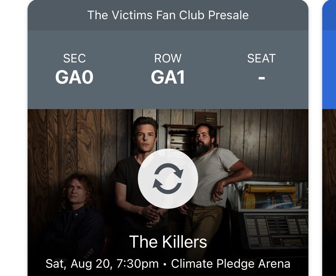 Killers Ticket - floor