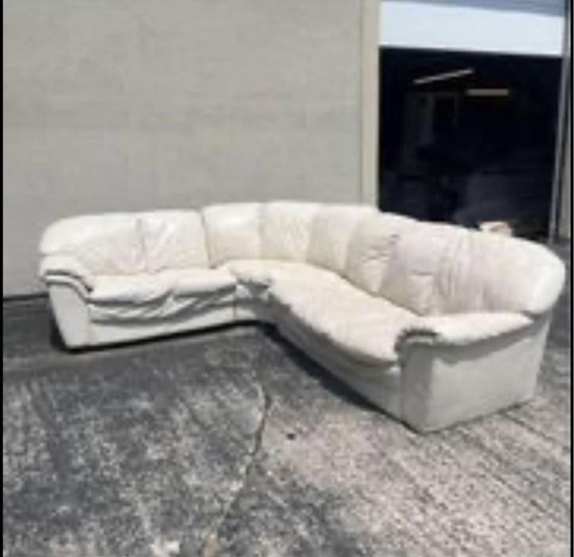 White Sectional Couch- Free Delivery 