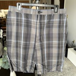 Men's Perry Ellis Checkerd Chino Short Size 32