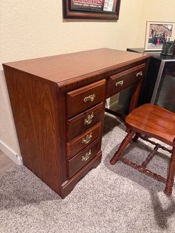 Hardwood desk