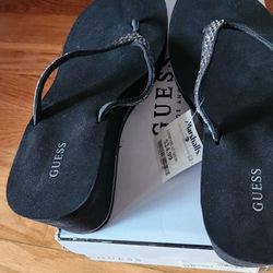 GUESS Wedge Flip Flops