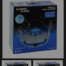 Summer Waves Robotic Cordless Rechargeable Swimming Pool Vacuum Cleaner System

