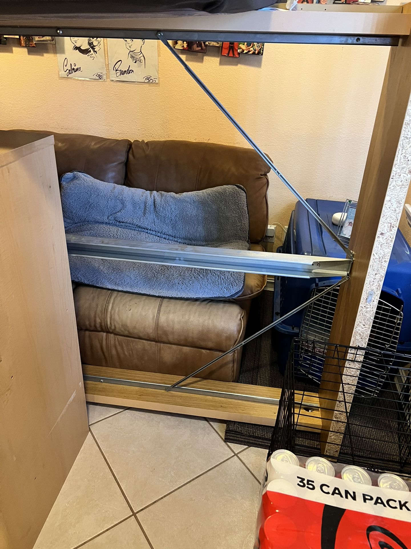 Student/ Computer Desk And Full Size Box Bed Frame