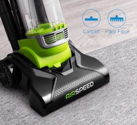 Eureka Bagless Upright Vacuum, Airspeed, Ultra Lightweight & Compact Design, with Crevice Tool, Dusting Brush and Large Dustcup, NEU100, Green & Black