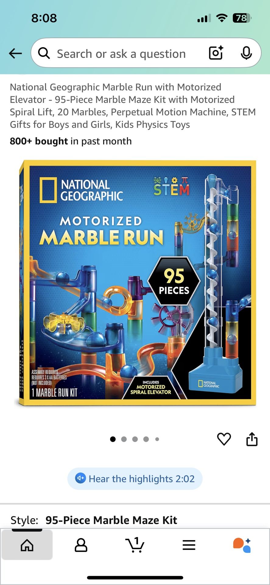 National Geographic Marble Run