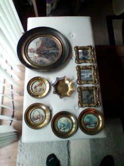 English hallway brass landscape pictures