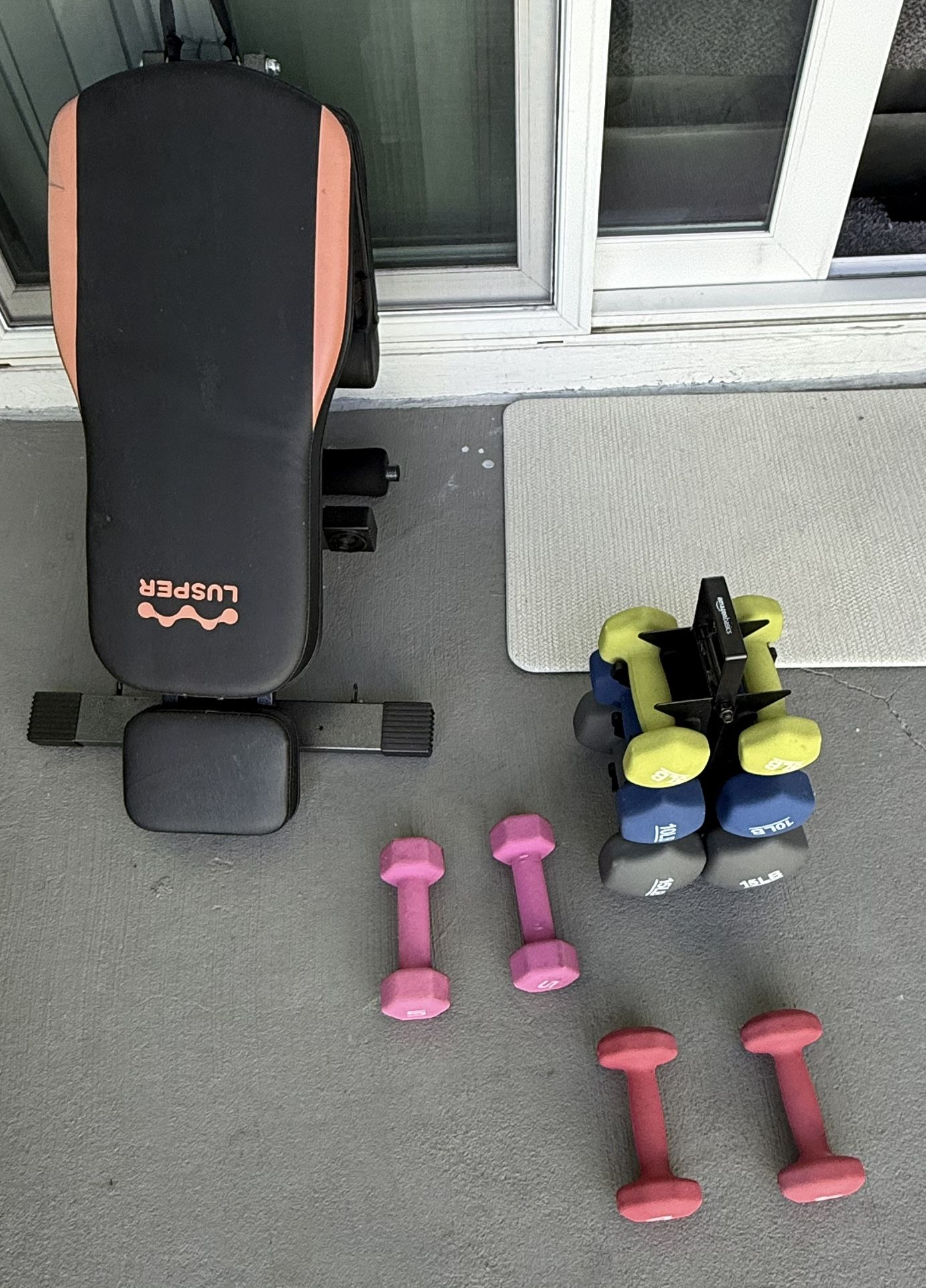 Dumbbell Set & foldable bench 