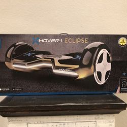 New Hover-1 Eclipse Hoverboard W/ 8in Wheels Ultra right LED Headlights, Built-In Bluetooth Speakers