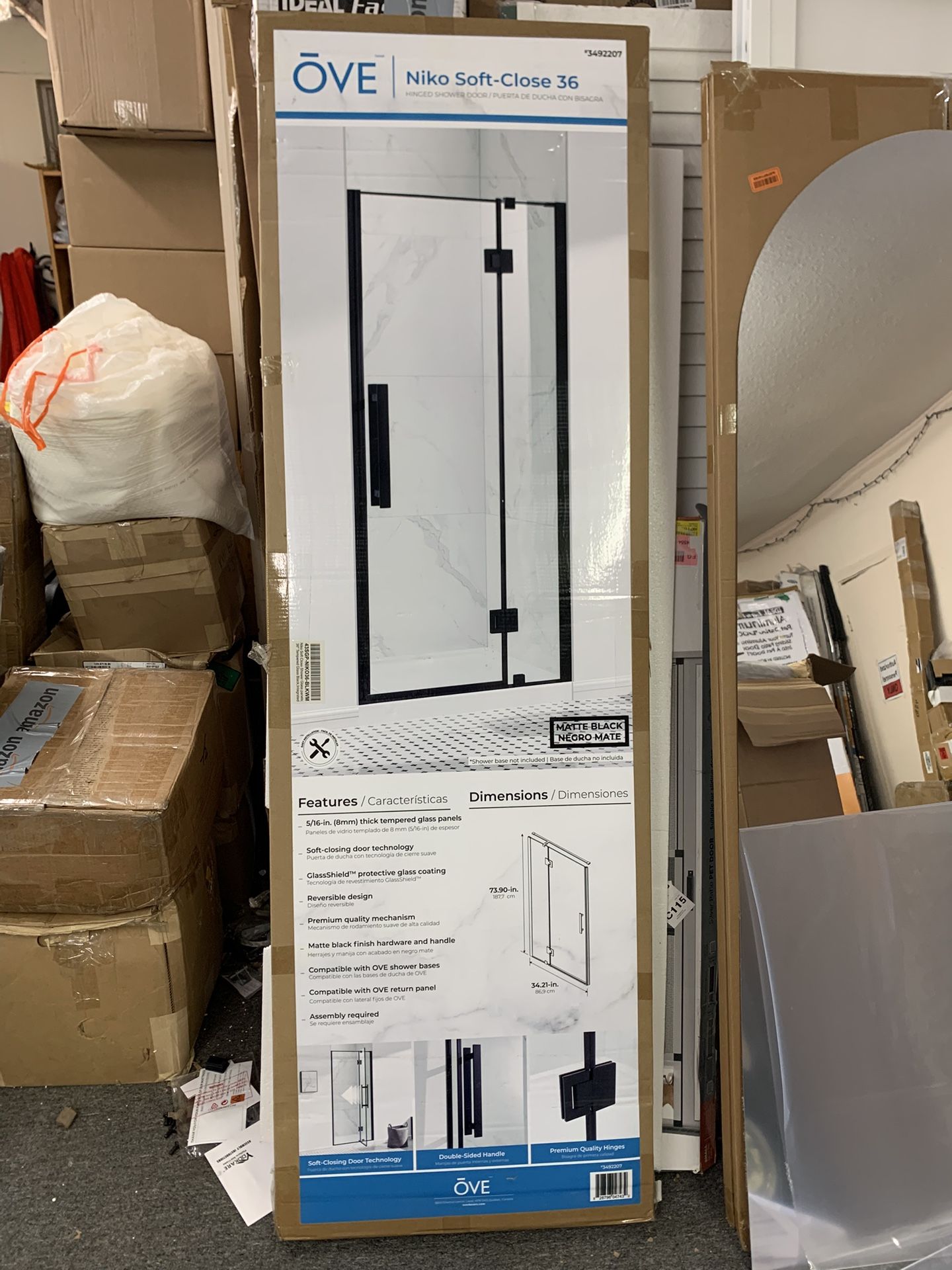 New, 34” Shower Door