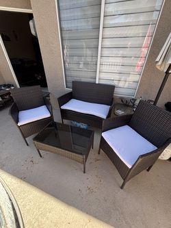 Four piece patio furniture set