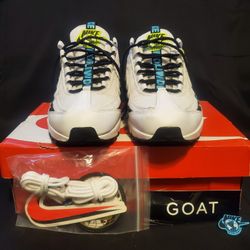 NIKE AIR MAX 95 SE "WORLDWIDE" 8.5 WHITE BLUE FURY VOLT BLACK
