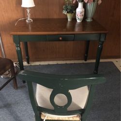 Green Desk And Matching Chair 