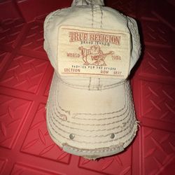 True Religion cream baseball cap $12