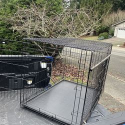 XL Large Dog Kennel Crate Collapsible In Good Condition 42" L by 28" W by 33" H