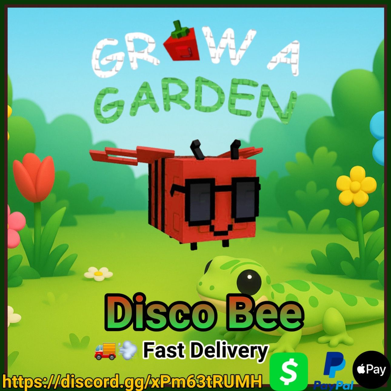 šŖ© DISCO BEE š | 0.25% (Rarest) Grow a Garden Pet | FAST DELIVERY š | Roblox