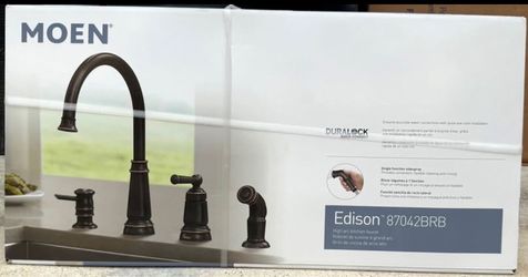 Moen Edison Kitchen Faucet Meditteranean Bronze Finish High Arch 3 or 4 Holes Sealed