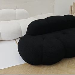 New Teddy Fabric Foam Couch.  White, Black, Pink, Blue.  55x27x28H.  Free Delivery!