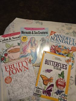BRAND NEW BUNDLE OF  ADULT COLORING BOOKS SELLING TOGETHER ALL ARE NEW NEVER USED SEE ALL PICS